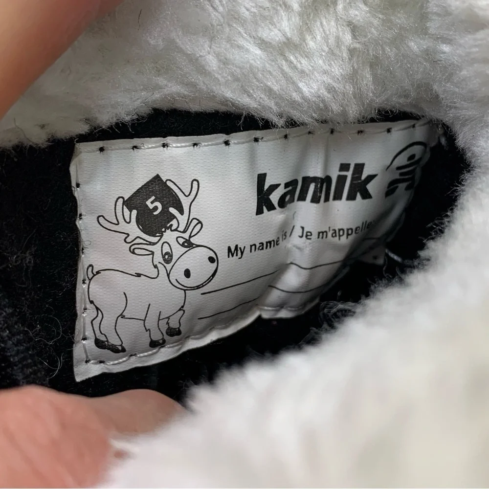 Kamik  Flower Faux Fur Toddler Snow Boots - Sz 5